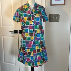 Vintage Stunt 100% Silk Matching Shirt and Shorts Set